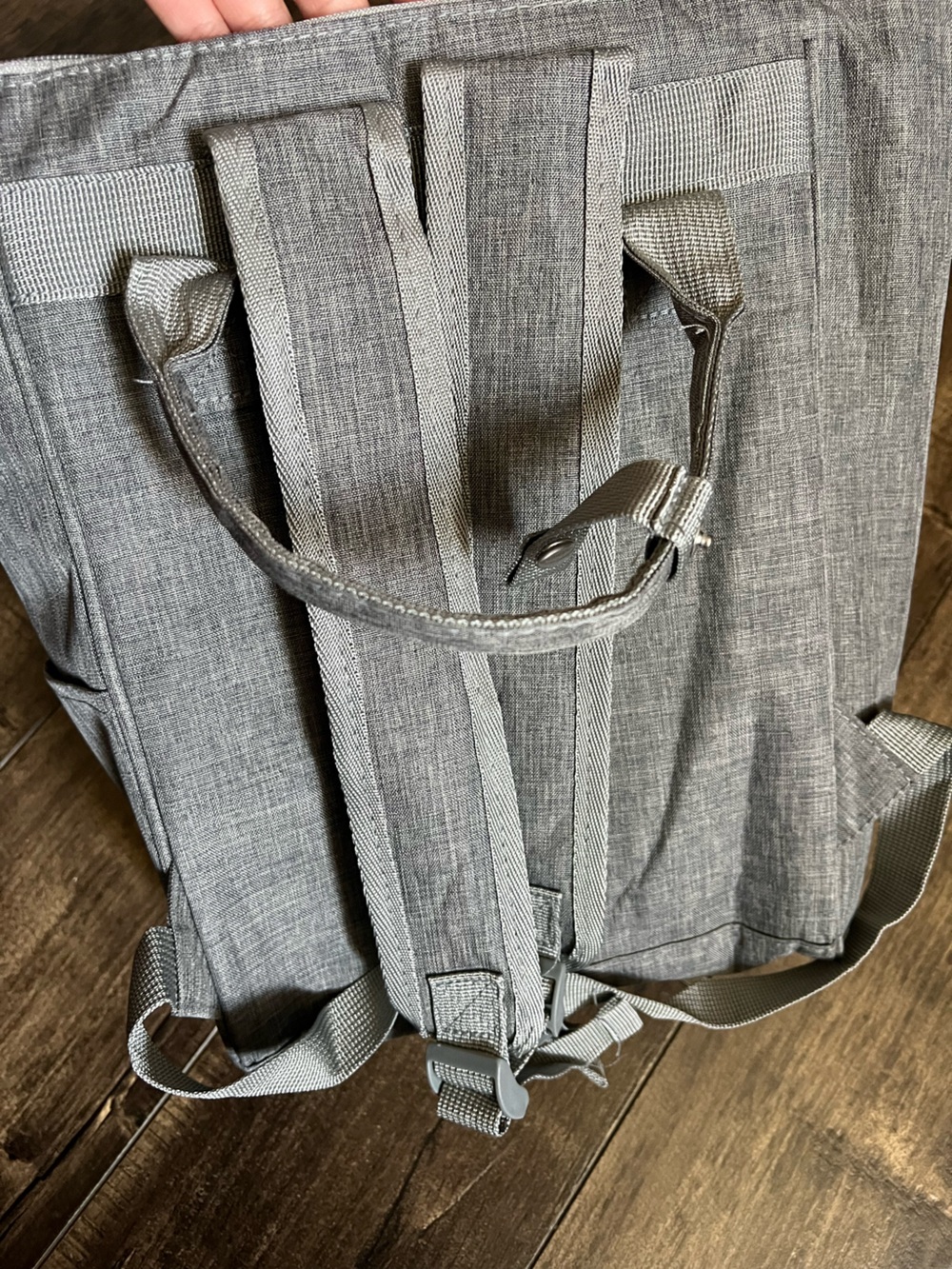 Gray Convertible Backpack Tote - Picture 2 of 6